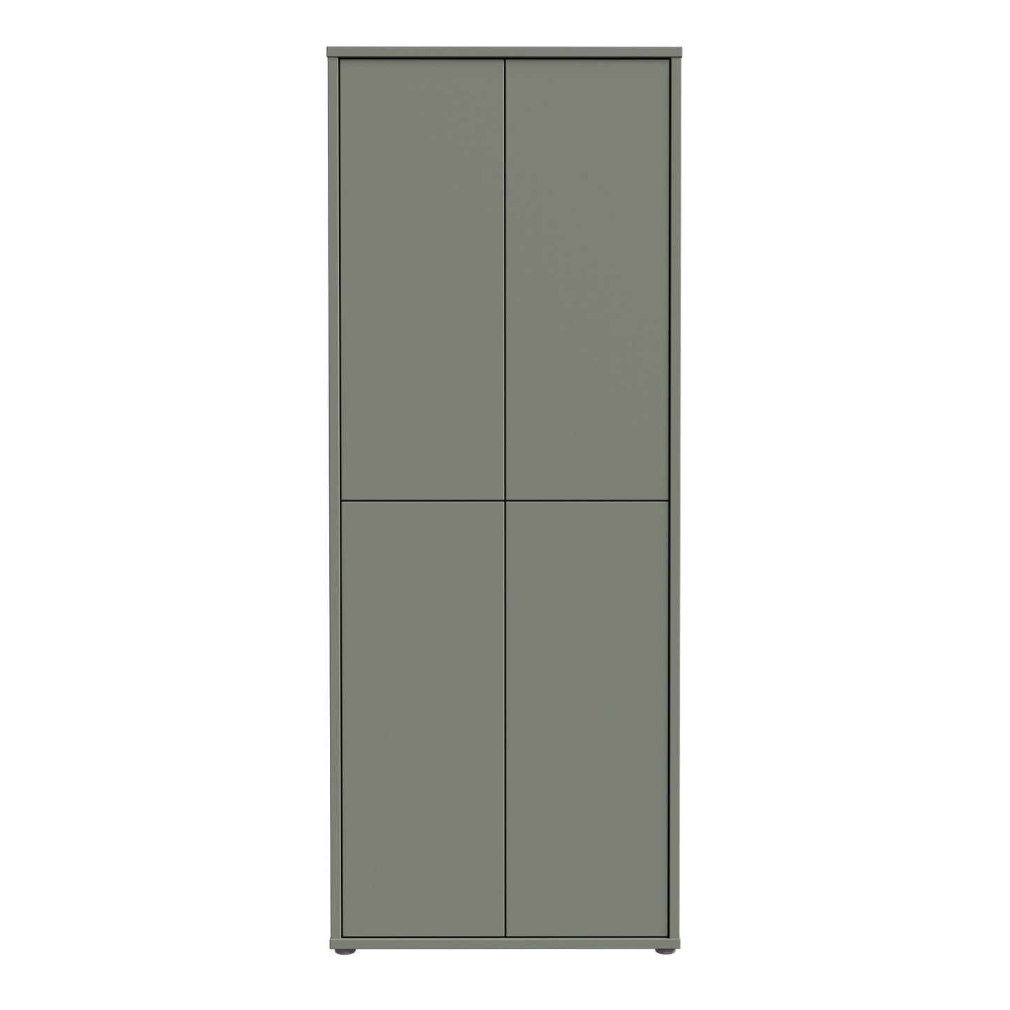 Alice Springs Tall Shoe Cabinet with 4 Doors Push-to-Open in Sage Green