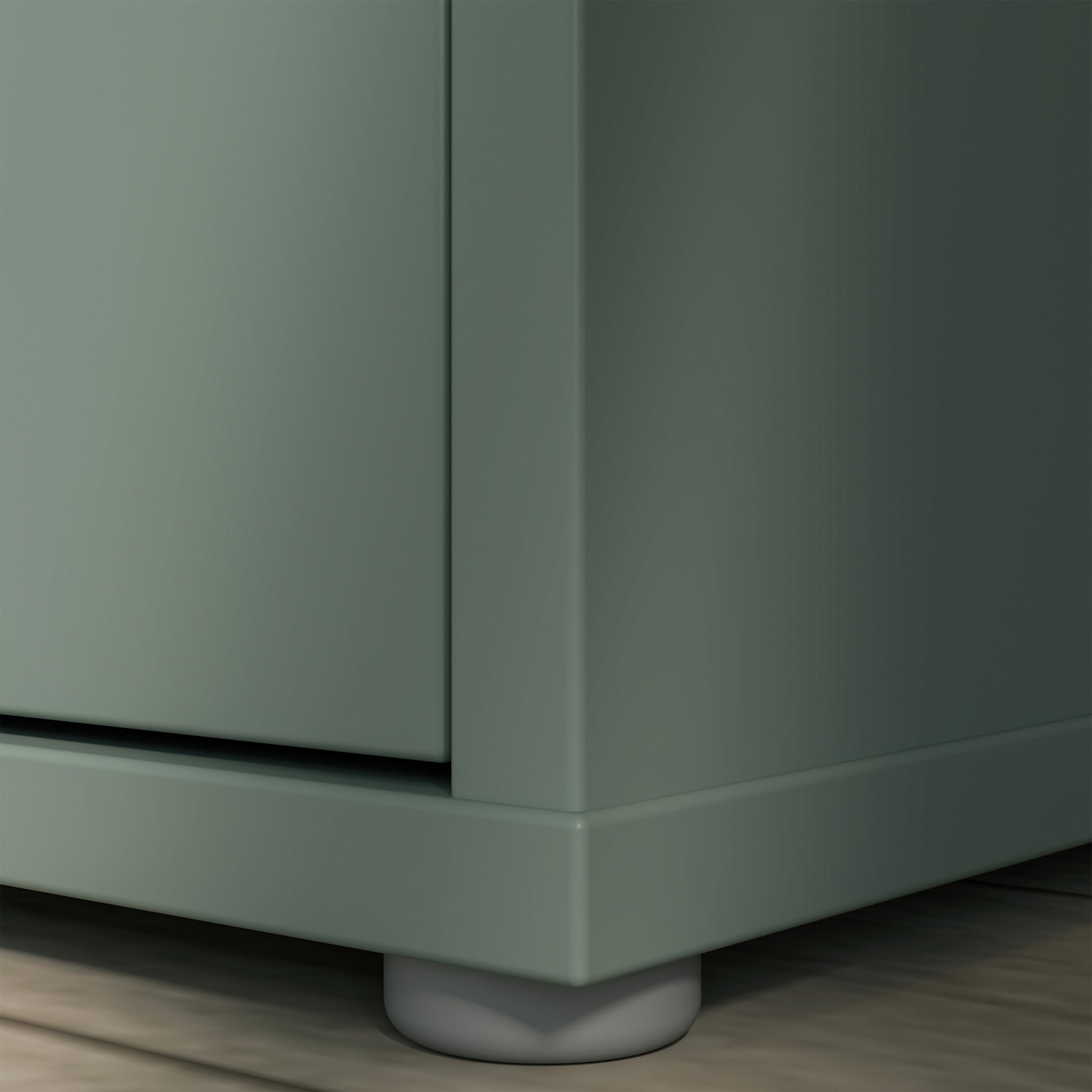 Alice Springs Tall Shoe Cabinet with 4 Doors Push-to-Open in Sage Green