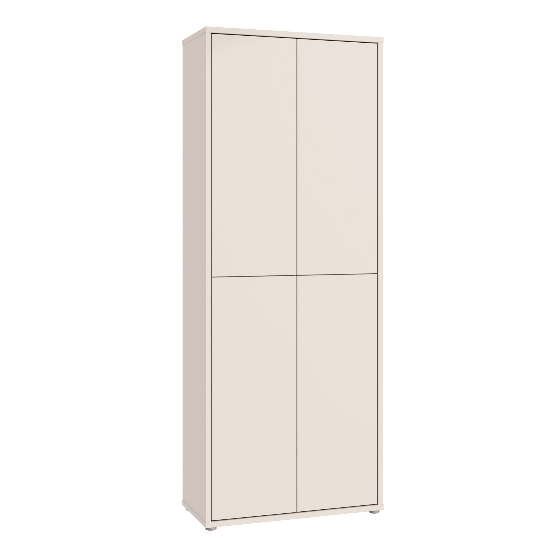 Alice Springs Tall Shoe Cabinet with 4 Doors Push-to-Open in Sand