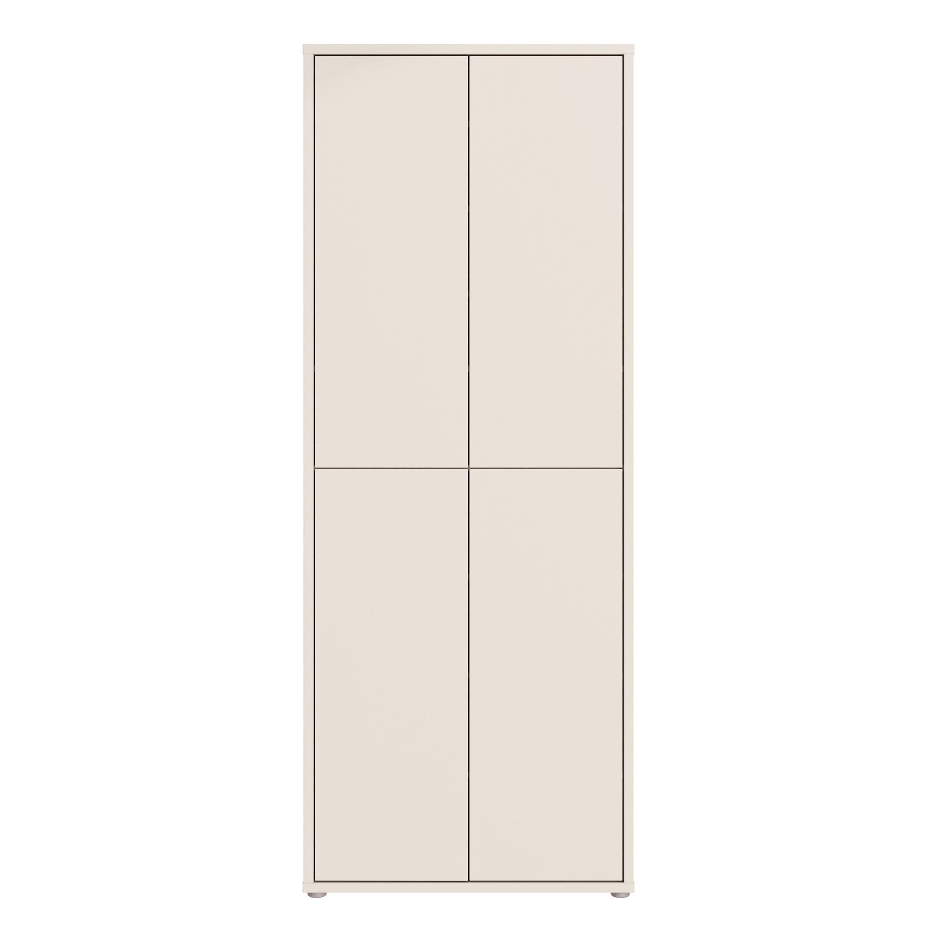 Alice Springs Tall Shoe Cabinet with 4 Doors Push-to-Open in Sand