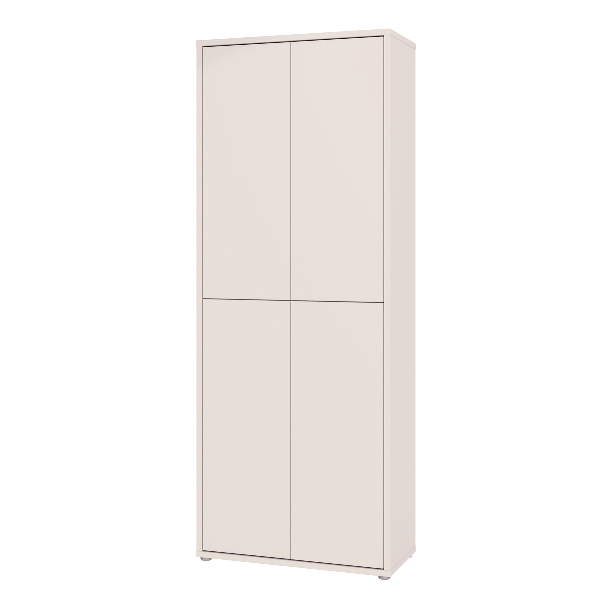 Alice Springs Tall Shoe Cabinet with 4 Doors Push-to-Open in Sand