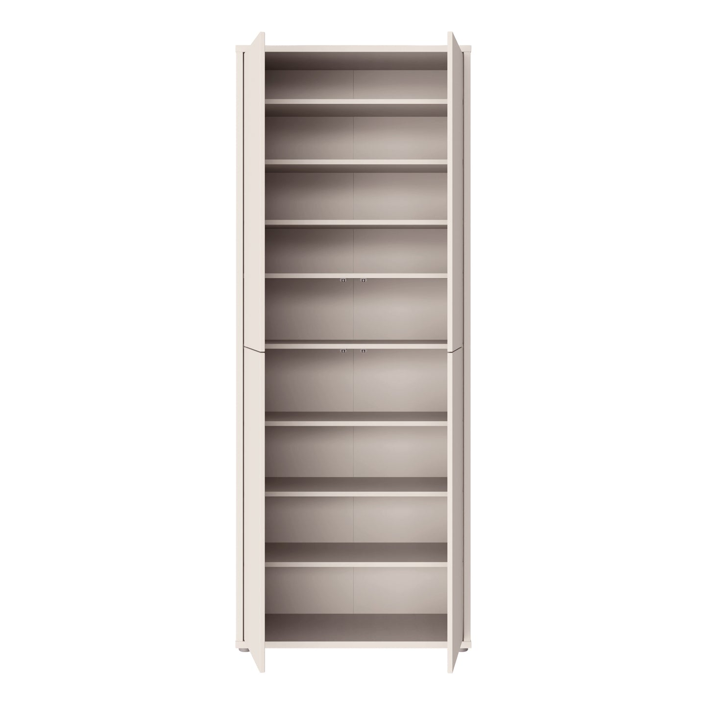 Alice Springs Tall Shoe Cabinet with 4 Doors Push-to-Open in Sand