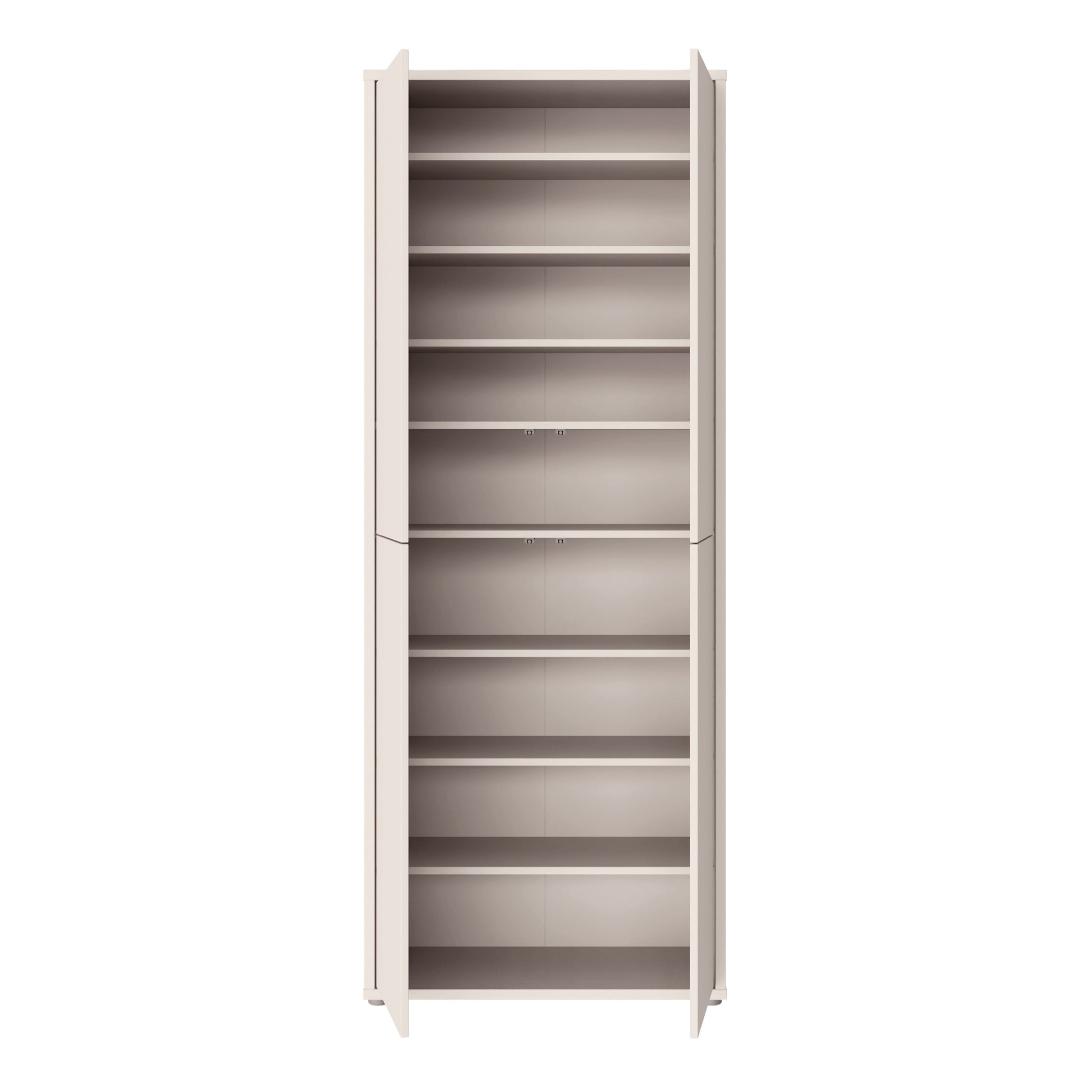 Alice Springs Tall Shoe Cabinet with 4 Doors Push-to-Open in Sand