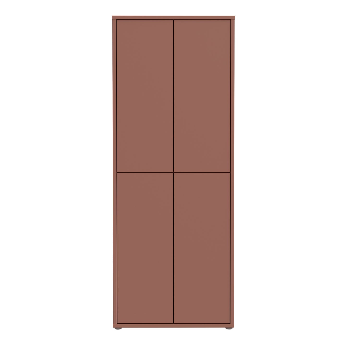 Alice Springs Tall Shoe Cabinet with 4 Doors Push-to-Open in Terracotta