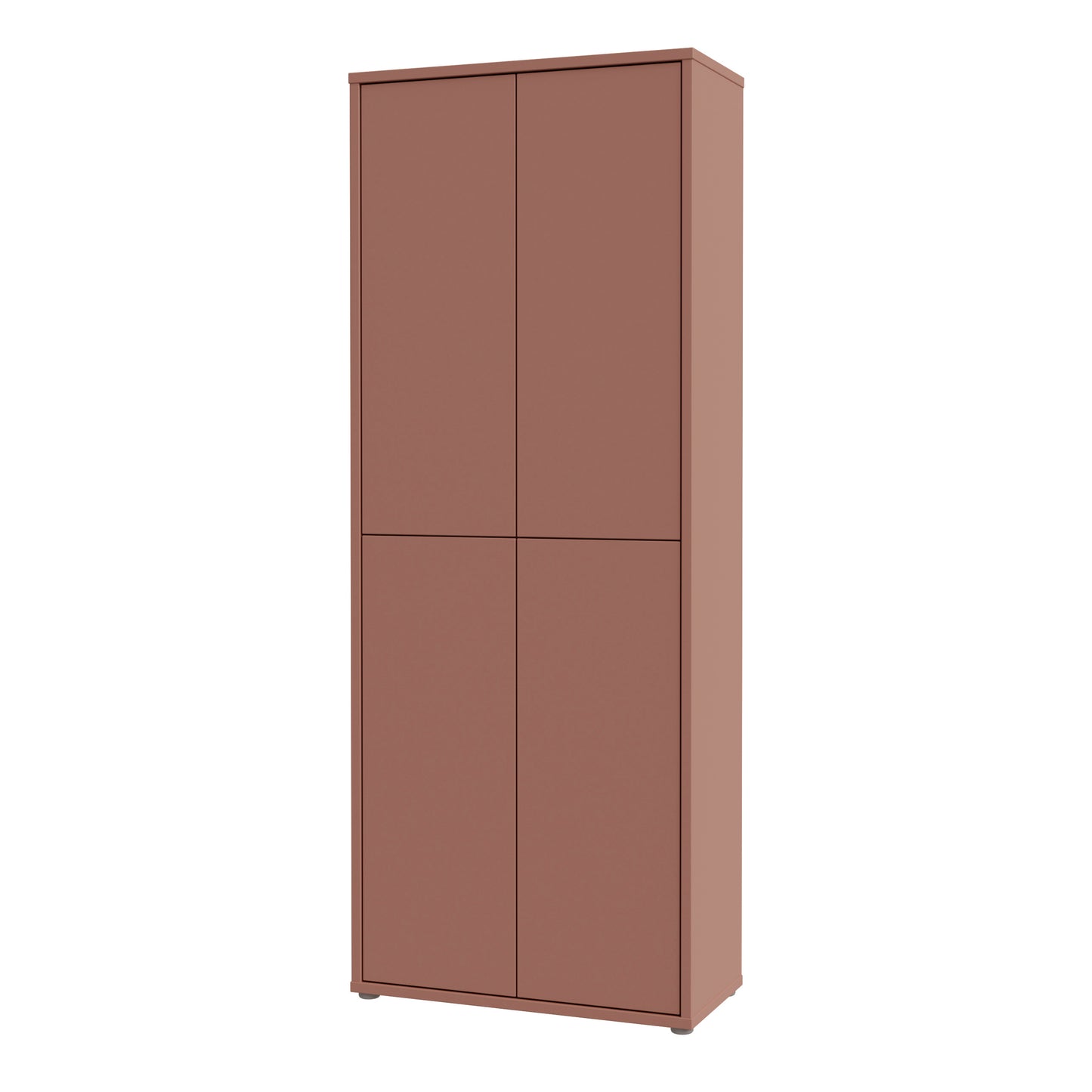 Alice Springs Tall Shoe Cabinet with 4 Doors Push-to-Open in Terracotta
