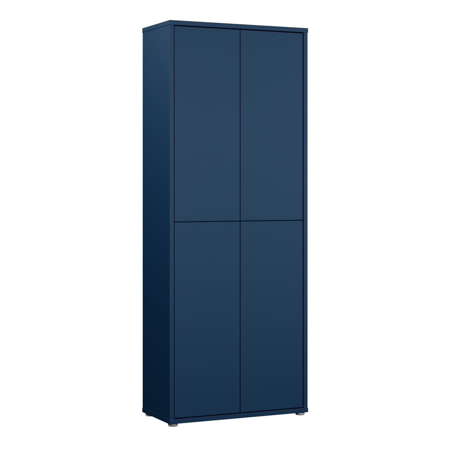 Alice Springs Tall Shoe Cabinet with 4 Doors Push-to-Open in Night Blue