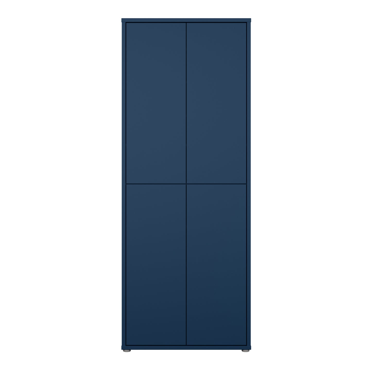 Alice Springs Tall Shoe Cabinet with 4 Doors Push-to-Open in Night Blue