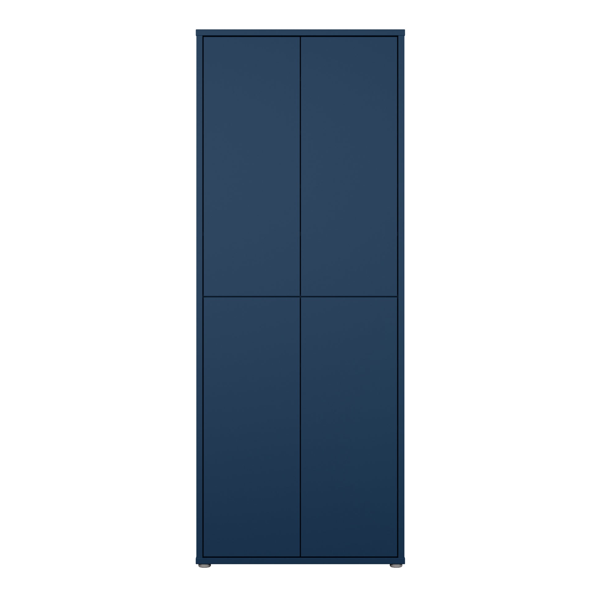Alice Springs Tall Shoe Cabinet with 4 Doors Push-to-Open in Night Blue
