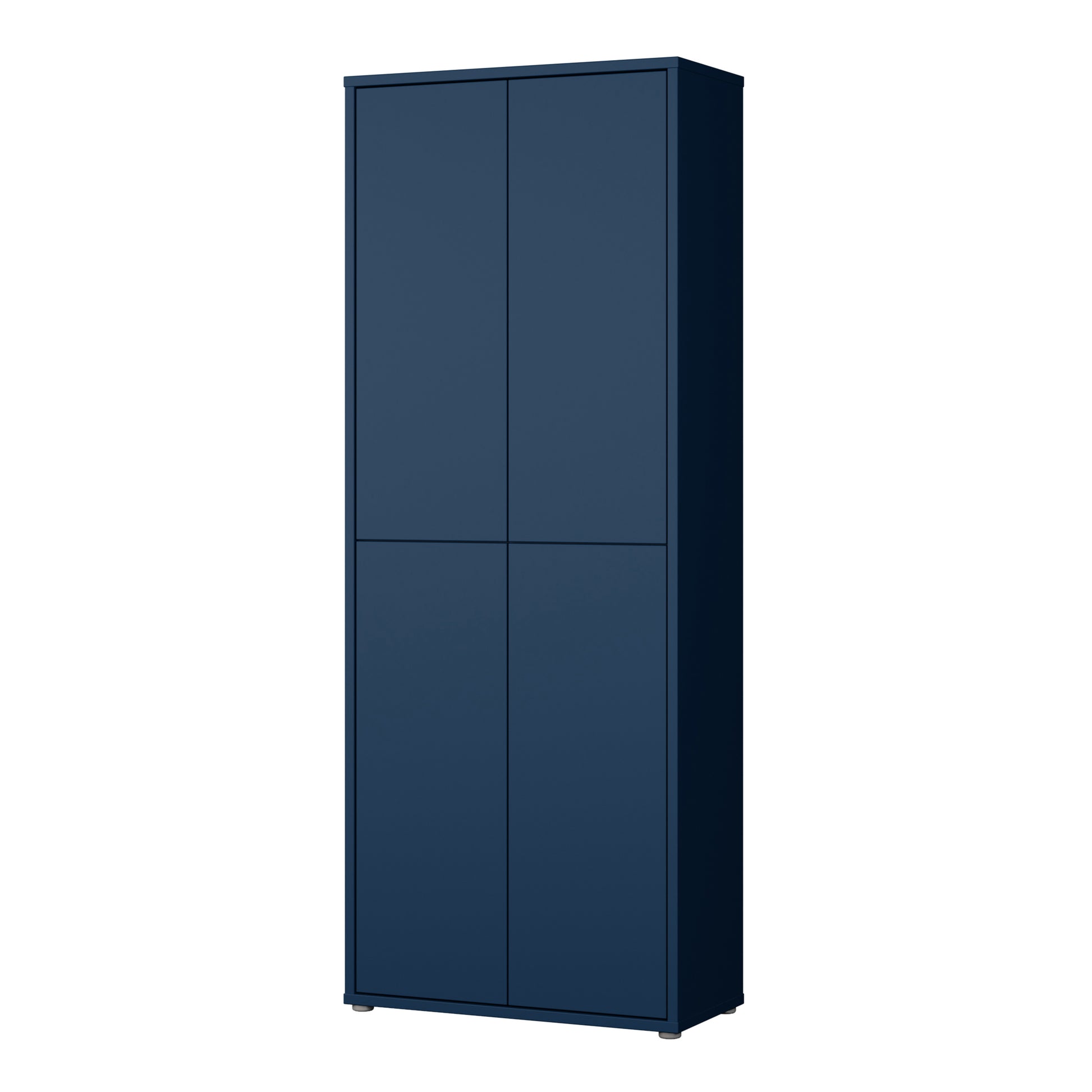 Alice Springs Tall Shoe Cabinet with 4 Doors Push-to-Open in Night Blue