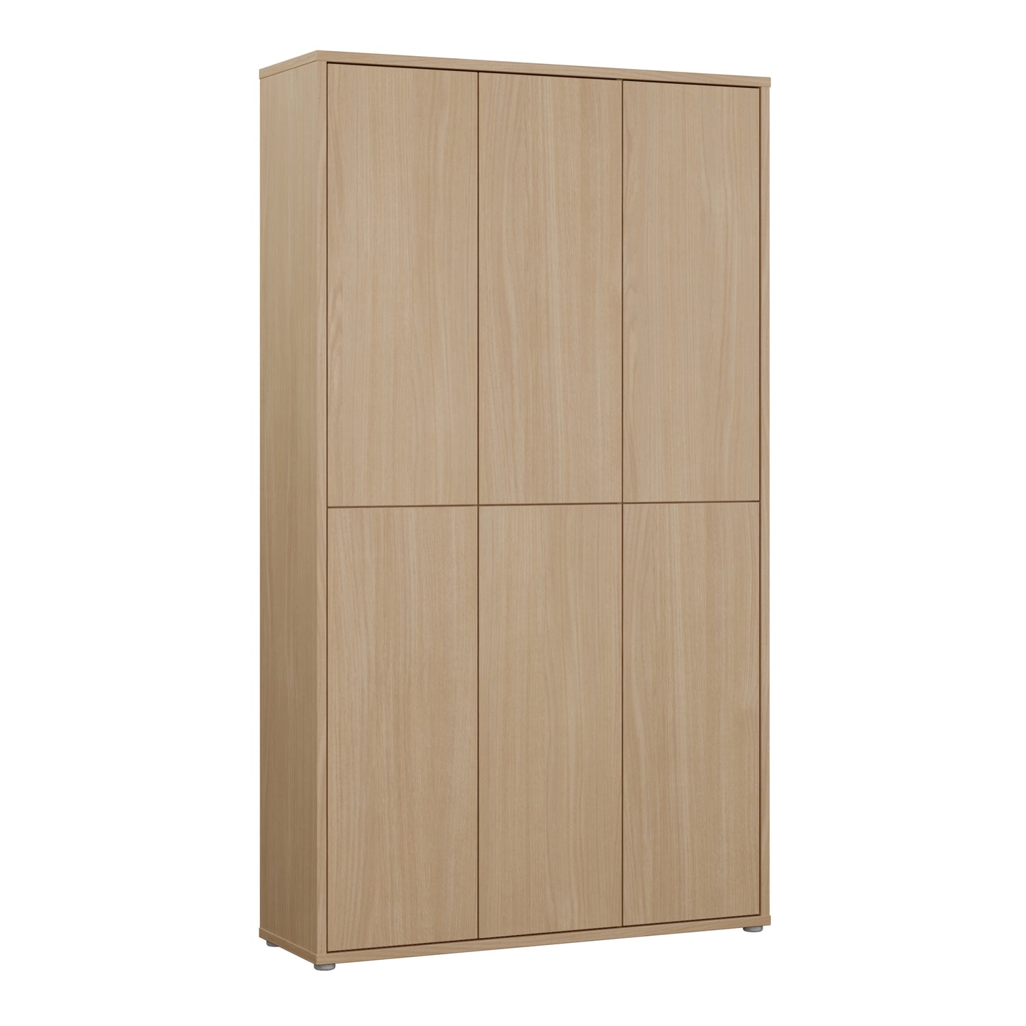 Alice Springs Tall Shoe Cabinet with 6 Doors Push-to-Open in Elegancia Oak
