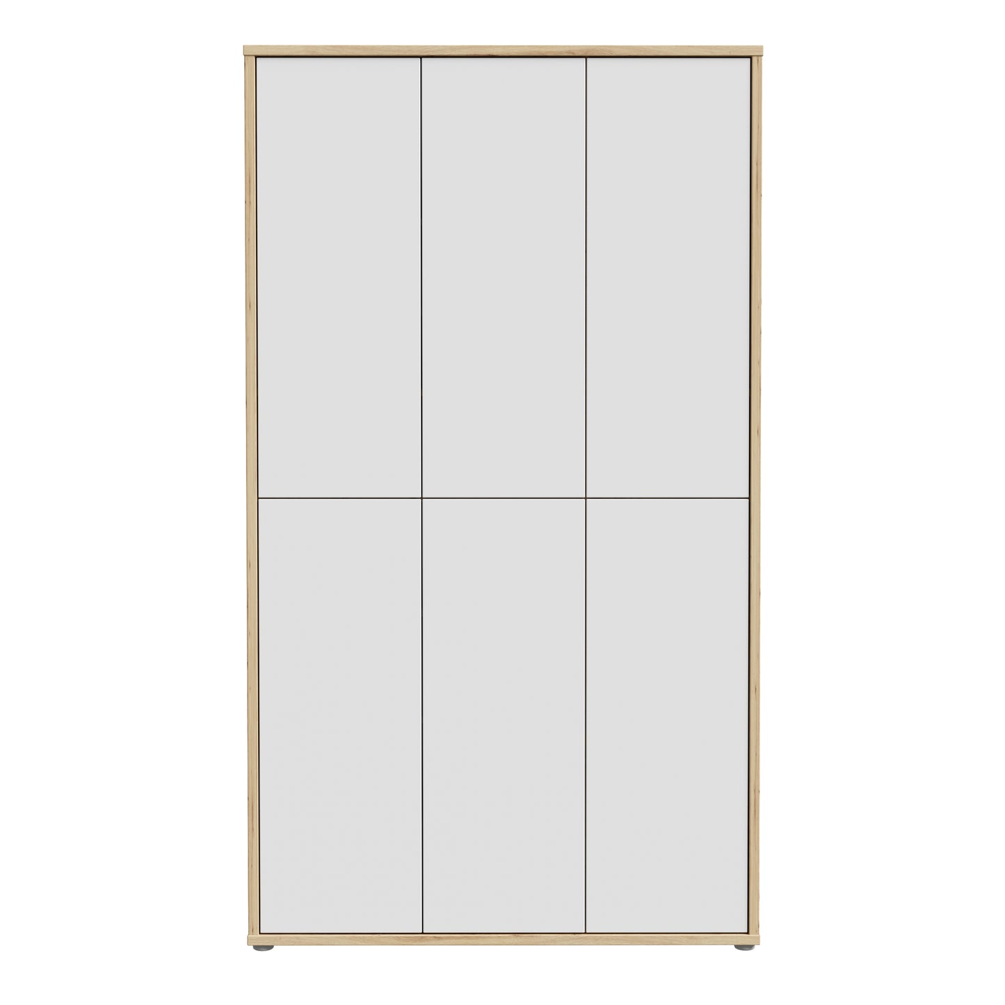 Alice Springs Shoe cabinet with 6 Doors Push-to-Open in Artisan Oak and Light Grey Doors