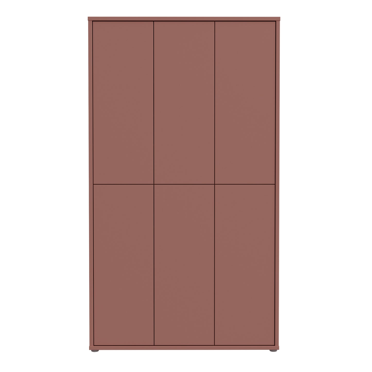 Alice Springs Tall Shoe Cabinet with 6 Doors Push-to-Open in Terracotta