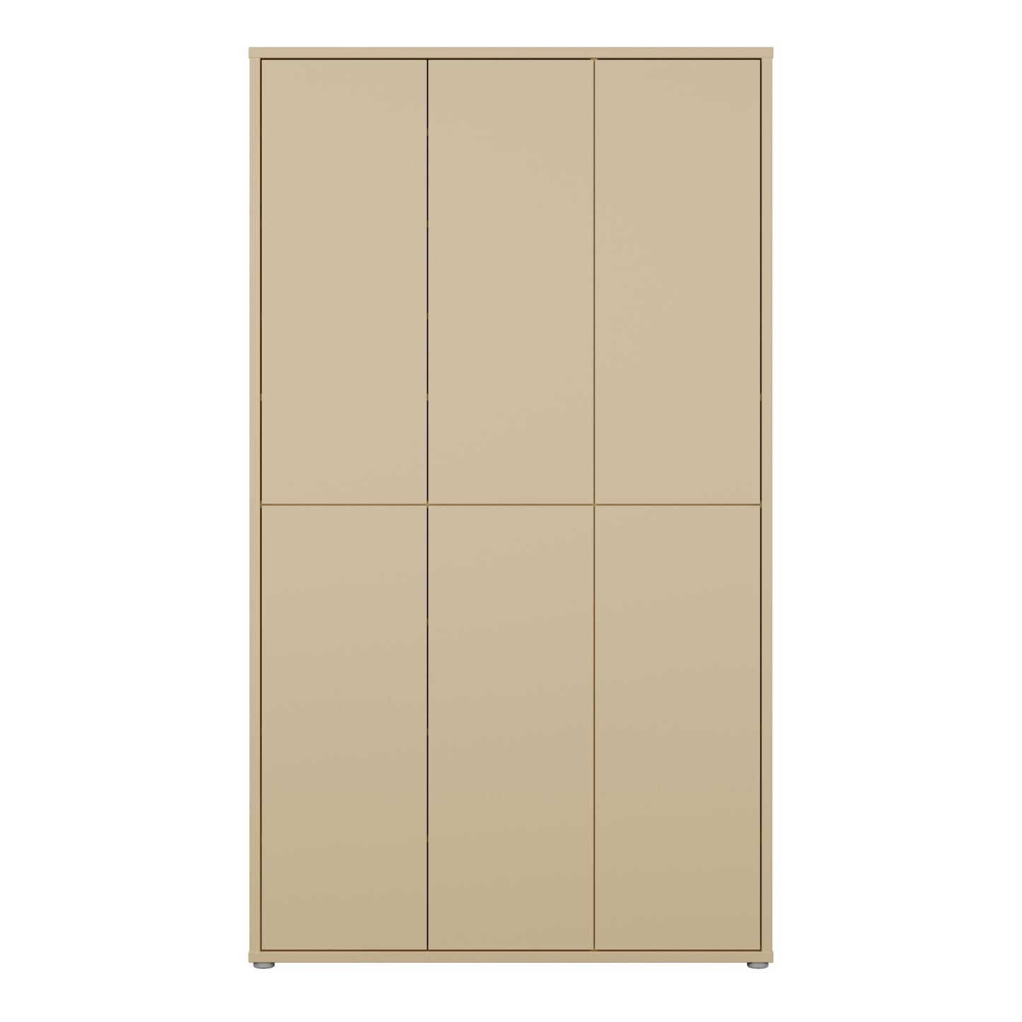 Alice Springs Tall Shoe Cabinet with 6 Doors Push-to-Open in Butter Yellow