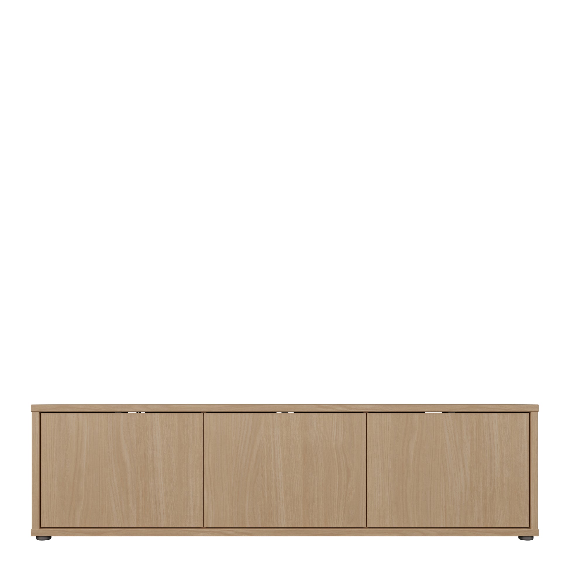 Alice Springs Wide TV Cabinet with 3 Doors Push-to-Open in Elegancia Oak