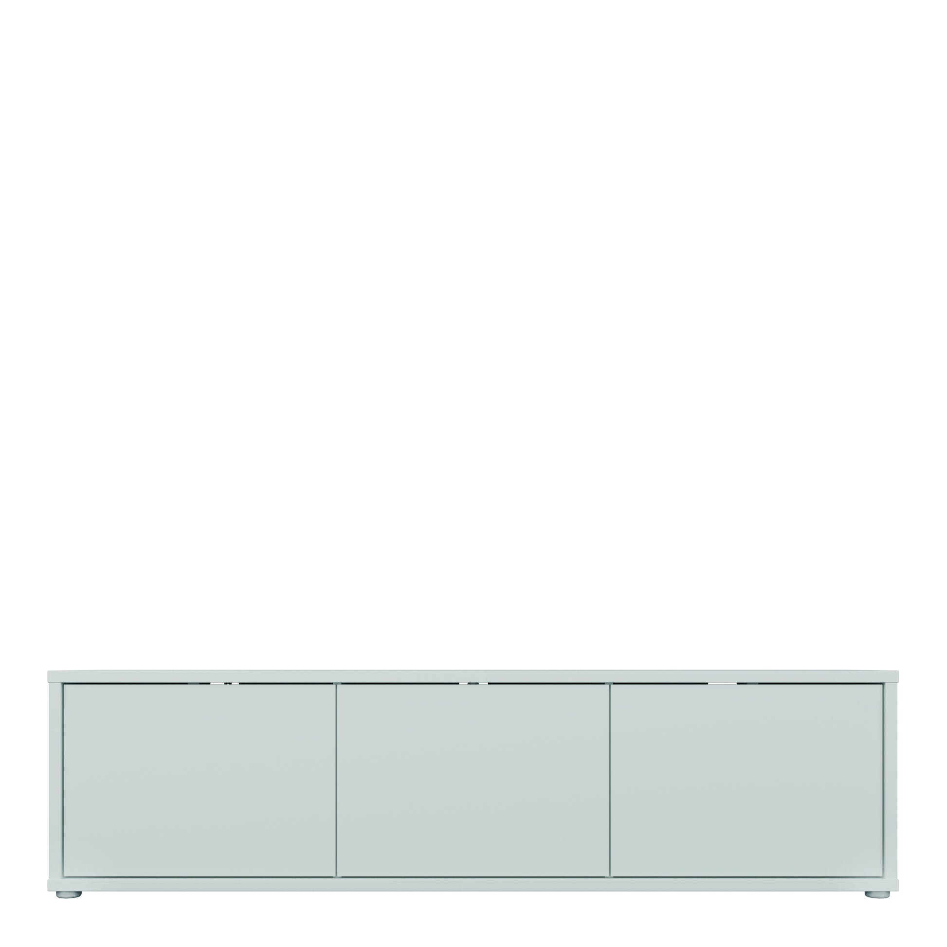Alice Springs Wide TV Cabinet with 3 Doors Push-to-Open in Light Grey