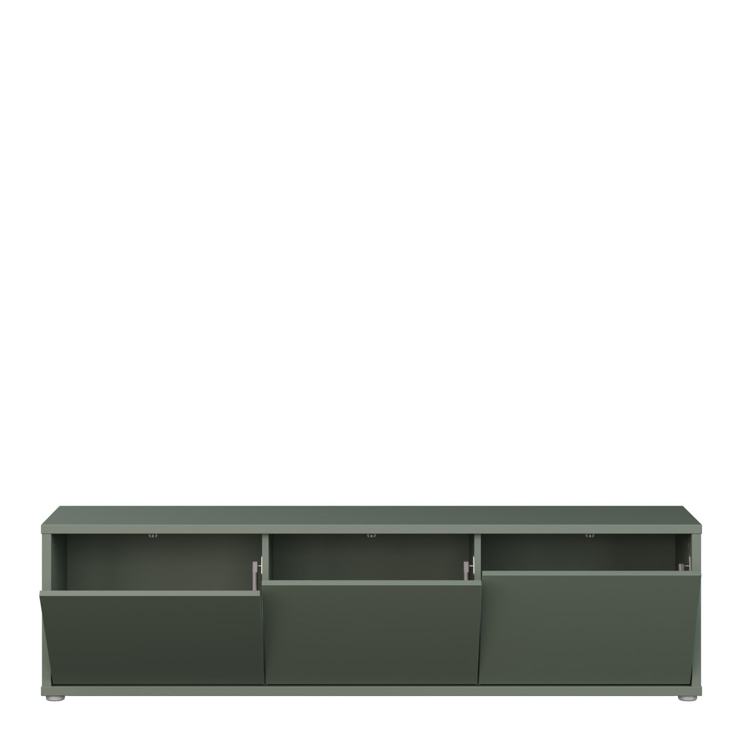 Alice Springs Wide TV Cabinet with 3 Doors Push-to-Open in Sage Green