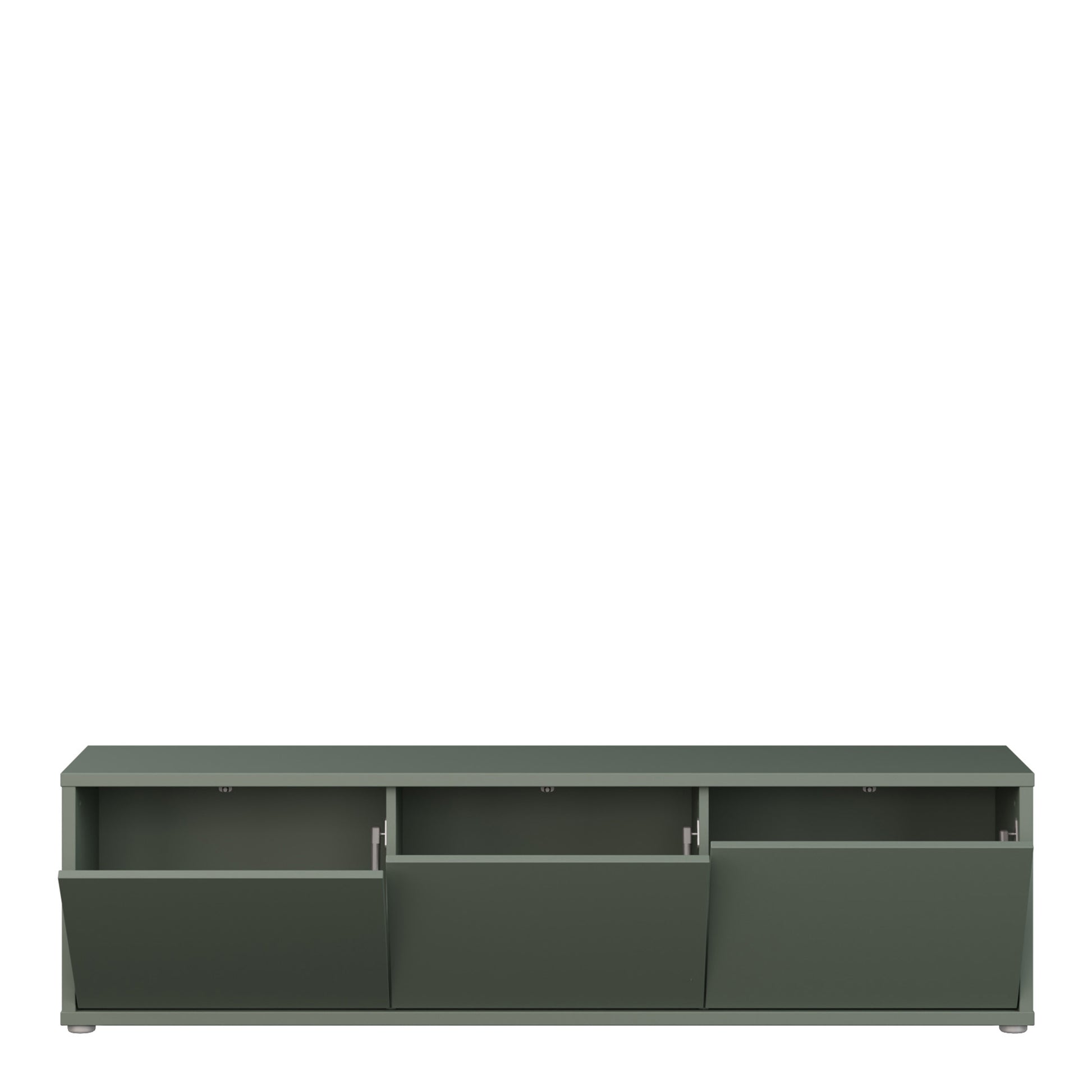 Alice Springs Wide TV Cabinet with 3 Doors Push-to-Open in Sage Green