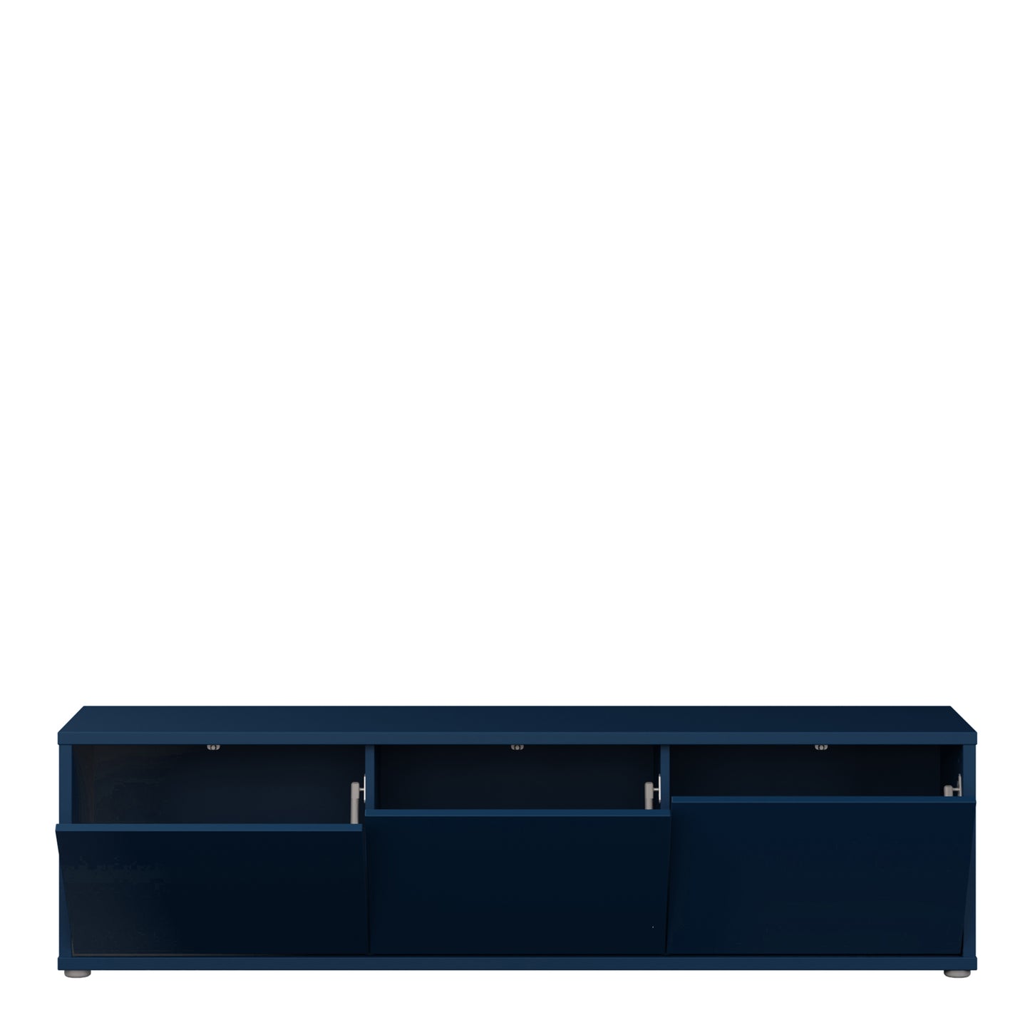 Alice Springs Wide TV Cabinet with 3 Doors Push-to-Open in Night Blue