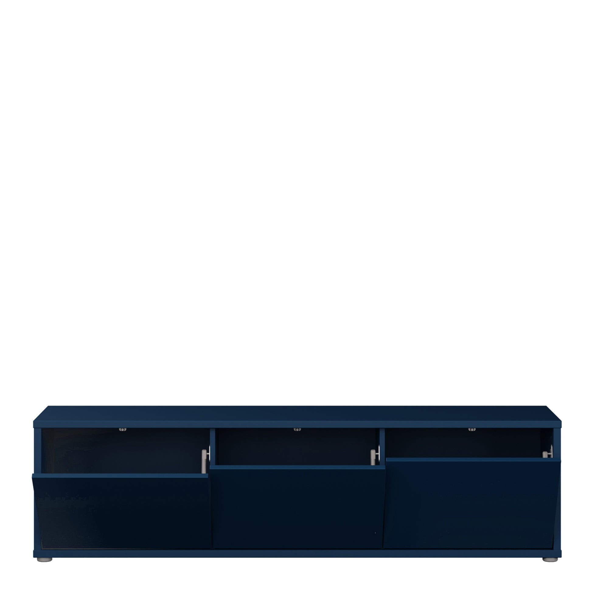 Alice Springs Wide TV Cabinet with 3 Doors Push-to-Open in Night Blue