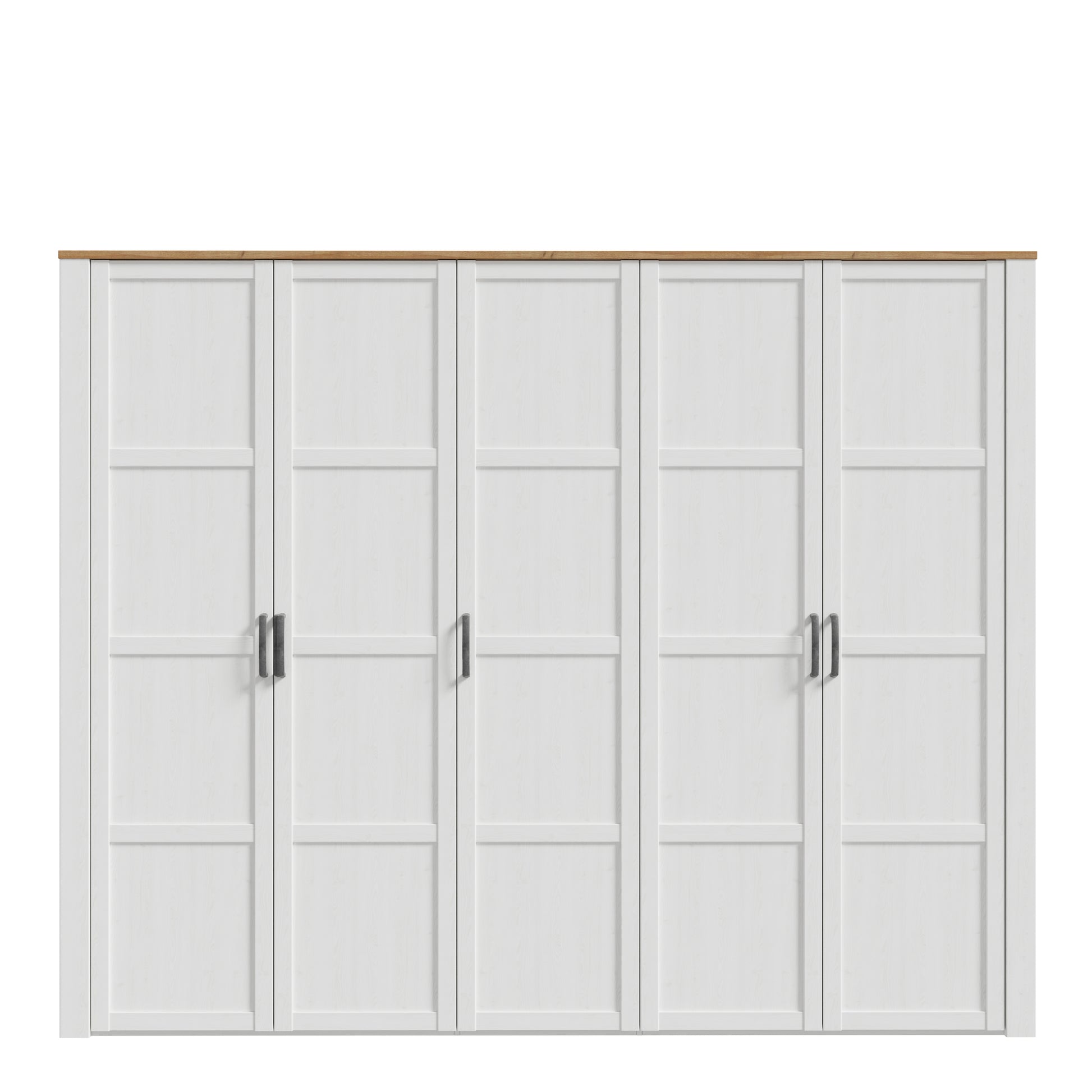 Bohol 5 Door Wardrobe in Riviera Oak/White