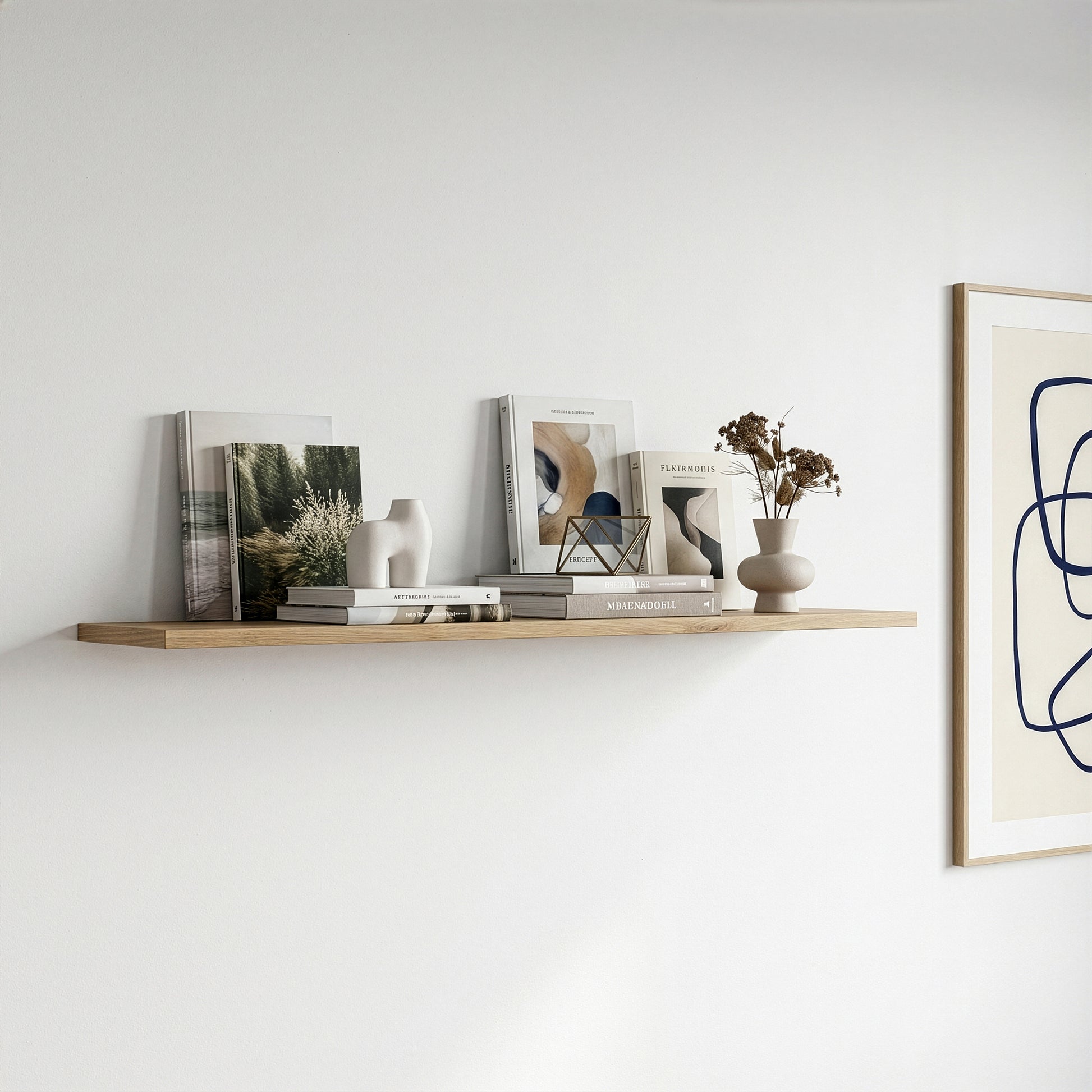 Corona 200cm Wall Shelf in Artisan Oak