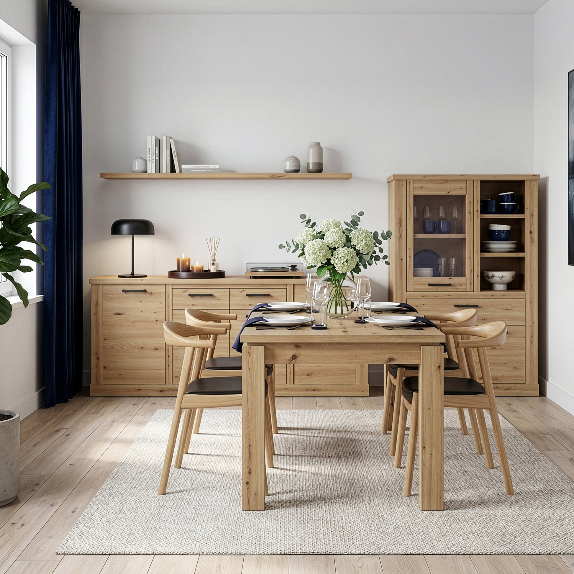 Corona 4 Door 2 Drawer Sideboard in Artisan Oak