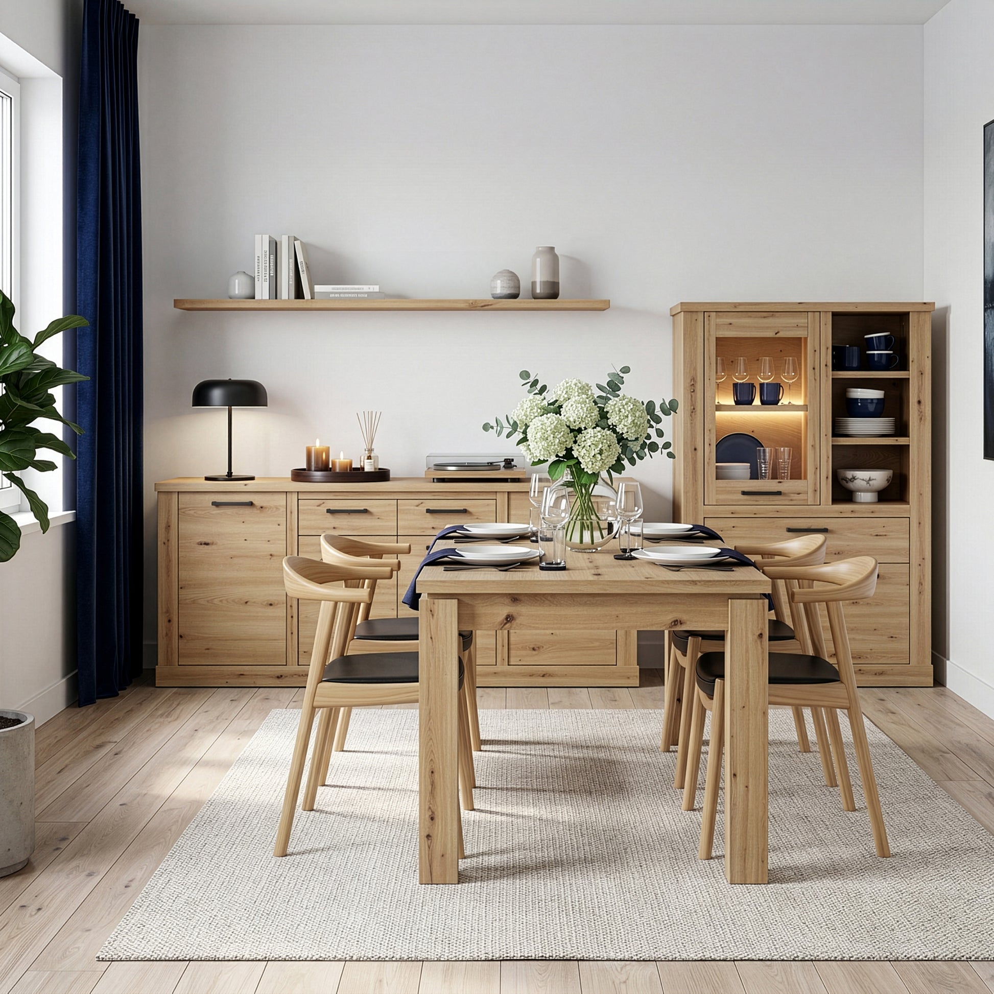 Corona Display Cabinet in Artisan Oak