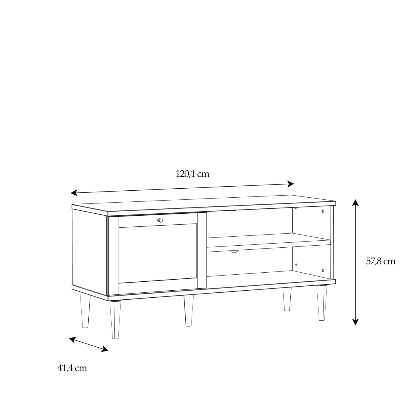 Calasetta TV Unit in Rattan
