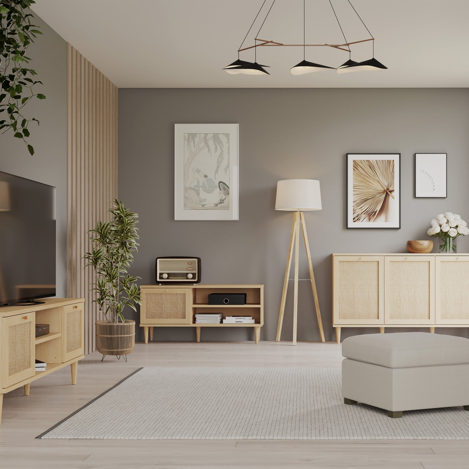 Calasetta TV Unit in Rattan