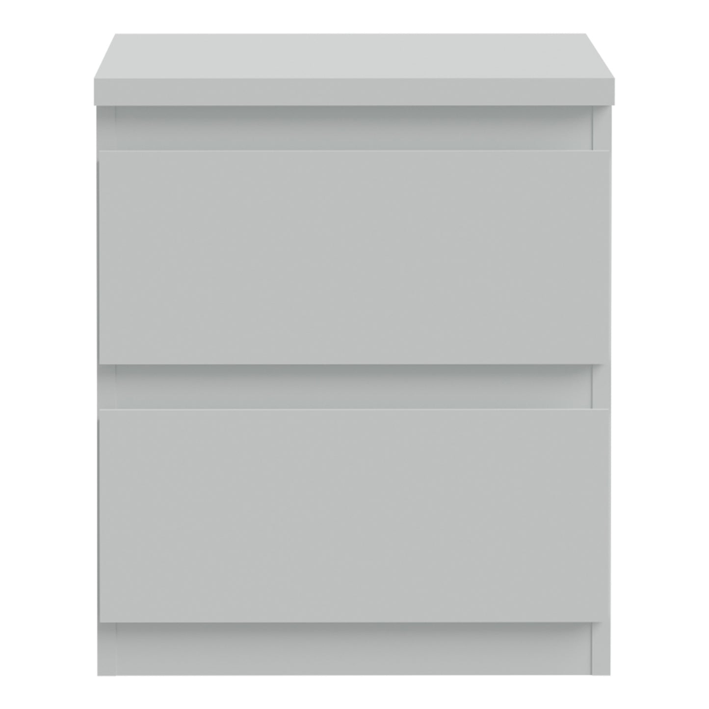 Edmore 2 Drawer Bedside Table in Light Grey