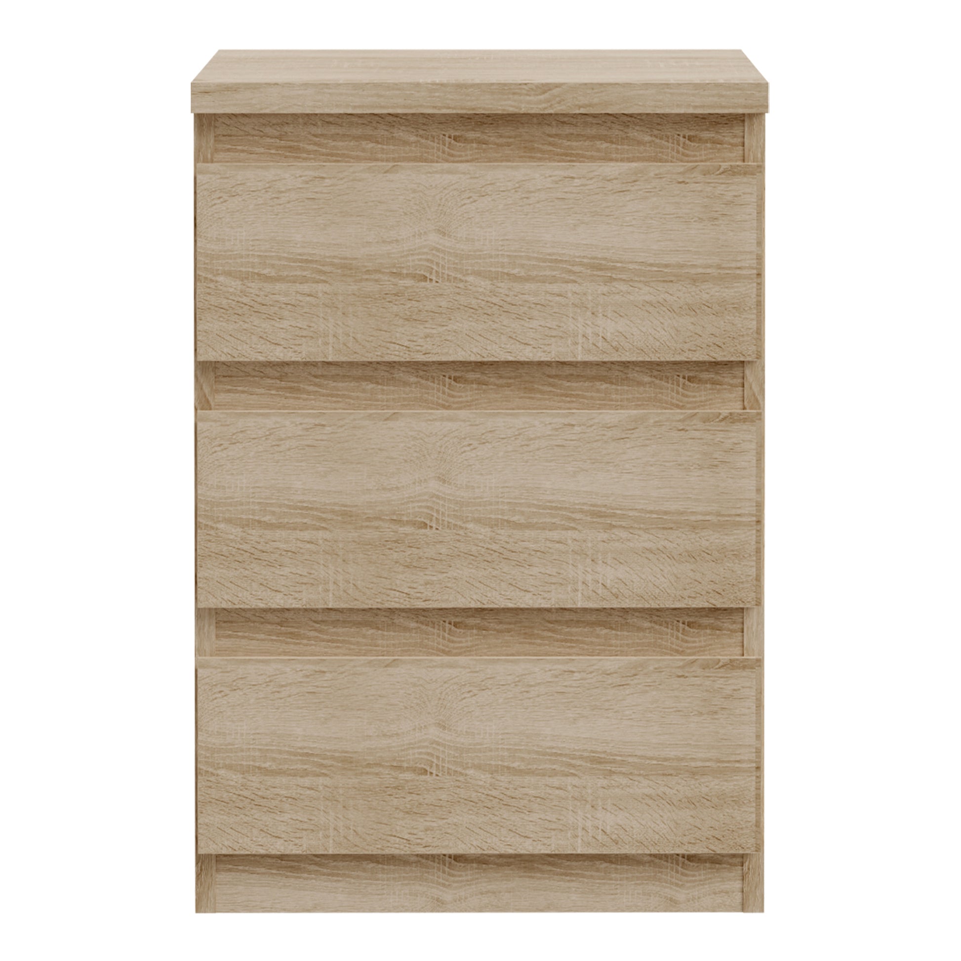 Edmore 3 Drawer Bedside Chest in Sonoma Oak