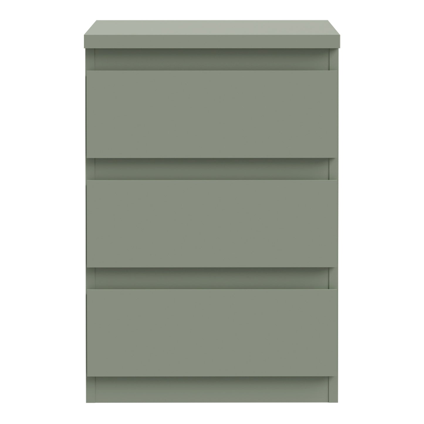 Edmore 3 Drawer Bedside Chest in Sage Green