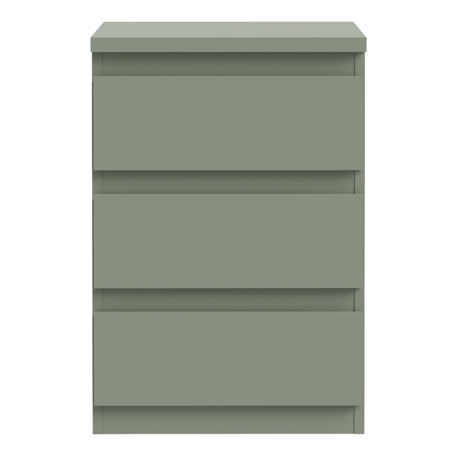 Edmore 3 Drawer Bedside Chest in Sage Green