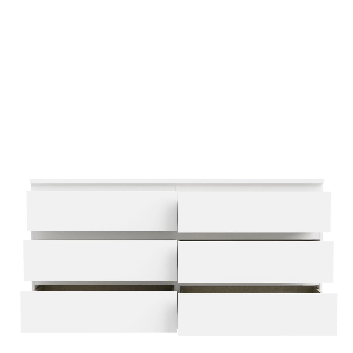 Edmore 6 Drawer Wide Chest in White
