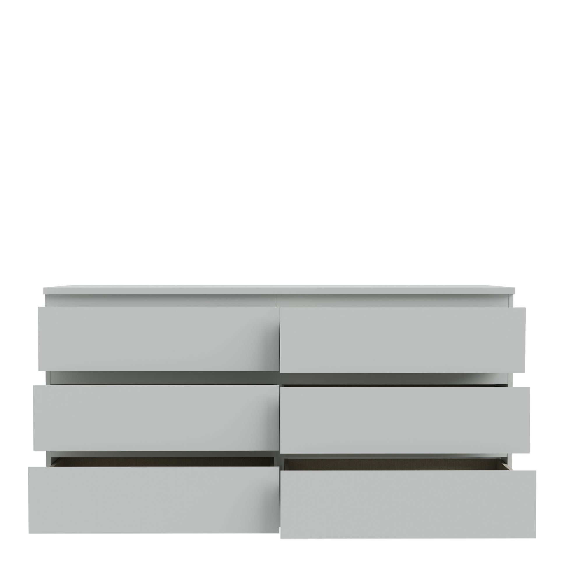 Edmore 6 Drawer Wide Chest in Light Grey