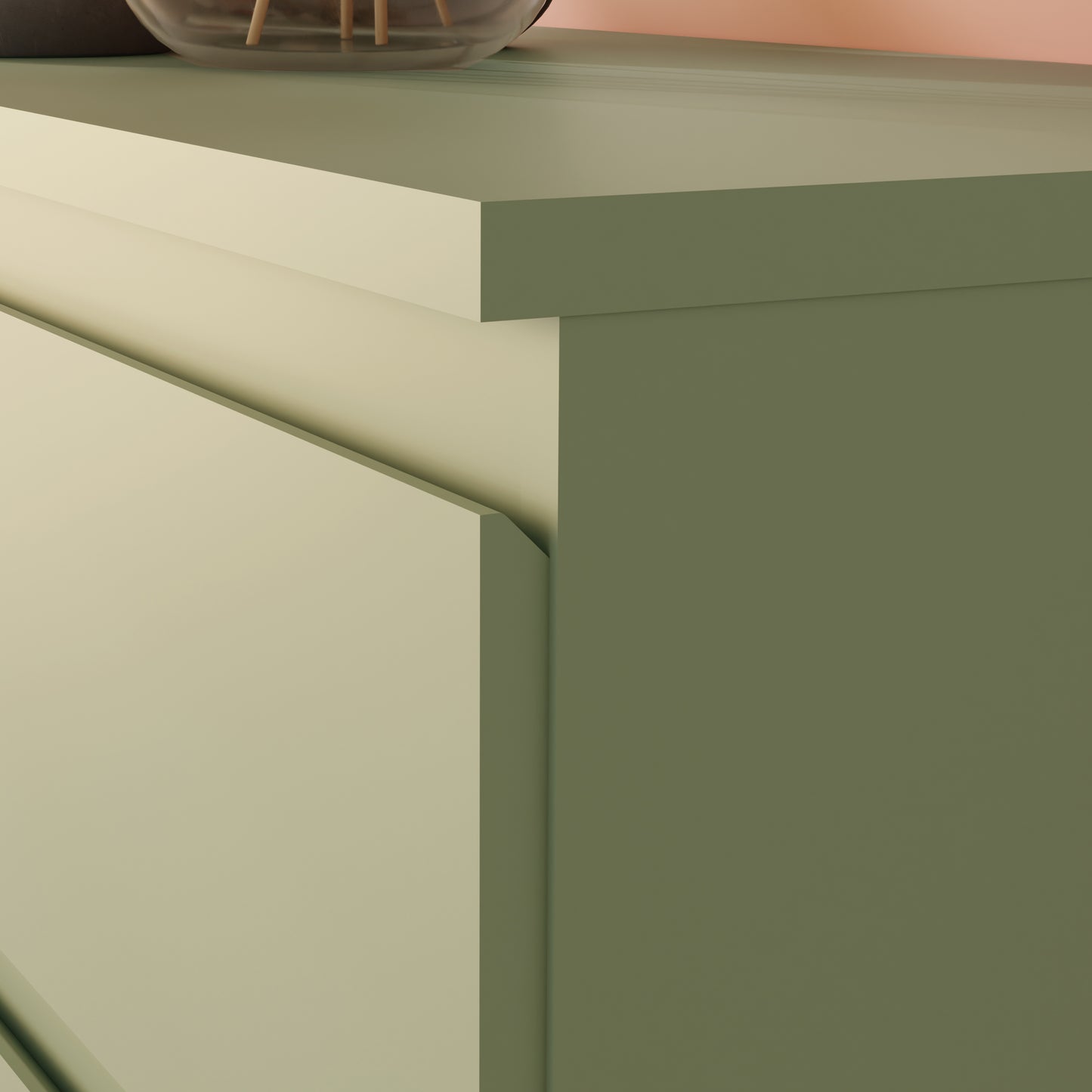 Edmore 6 Drawer Wide Chest in Sage Green
