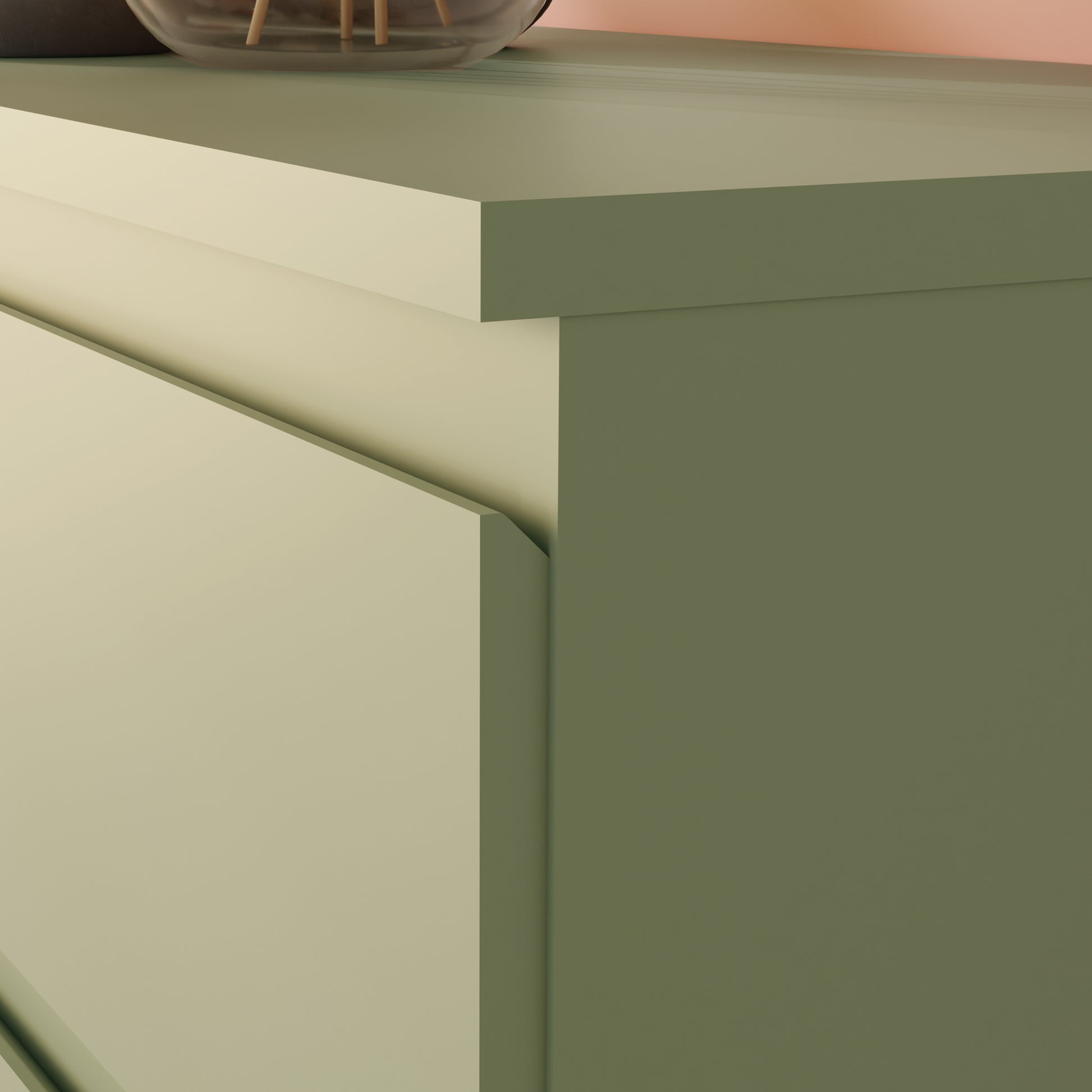 Edmore 6 Drawer Wide Chest in Sage Green