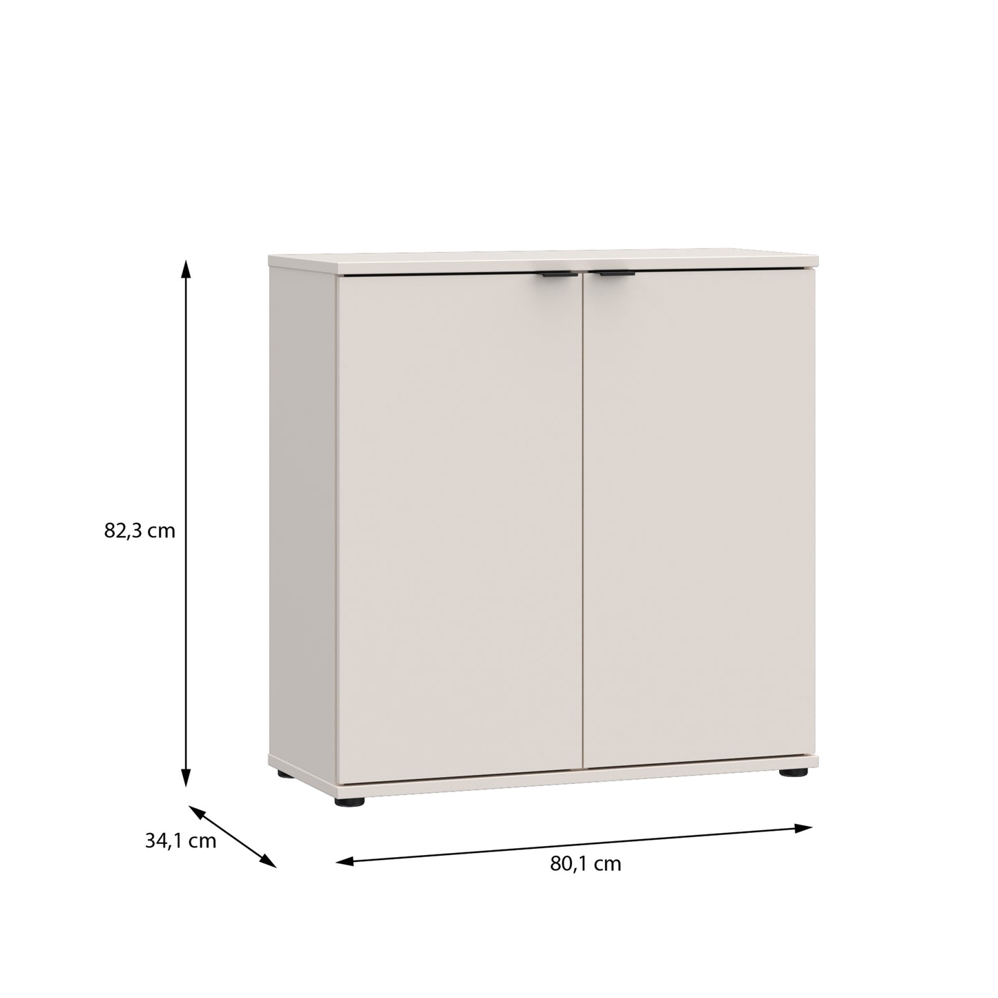 Ganymede 2 Door Cupboard in Sand