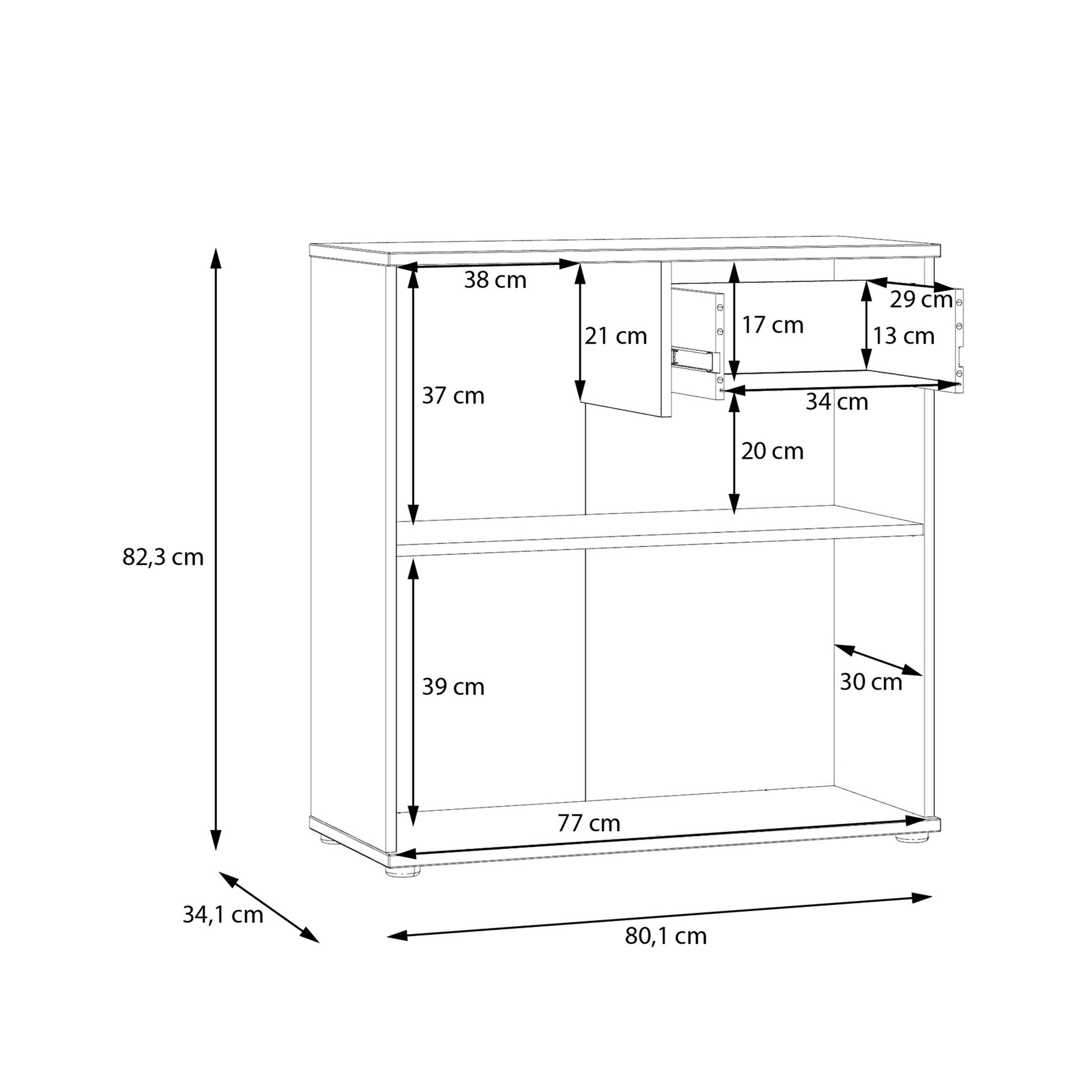 Ganymede 2 Door Cupboard with Drawer in Sage Green