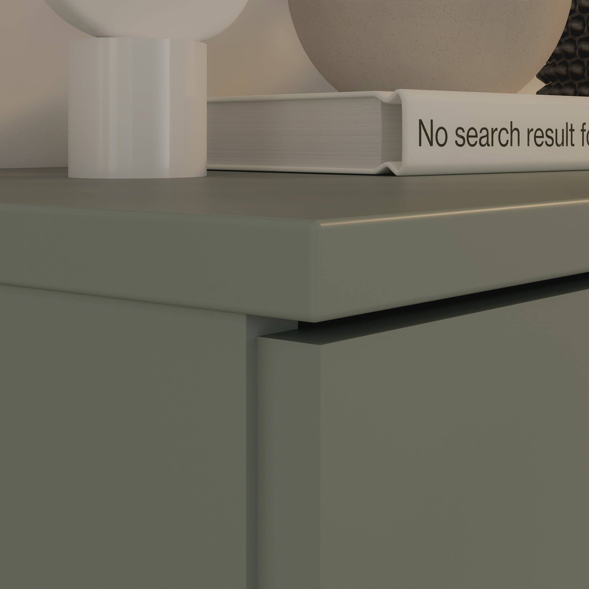 Ganymede 2 Door Cupboard with Drawer in Sage Green