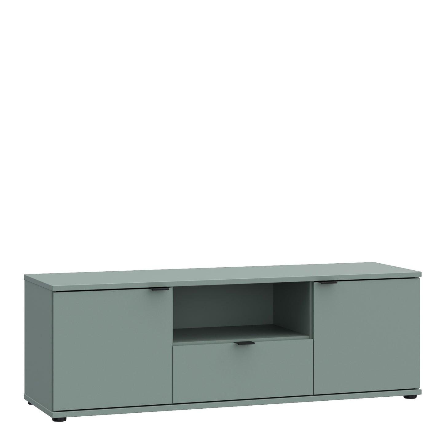 Ganymede Wide TV Unit with Open Shelf & 2 Doors in Sage Green