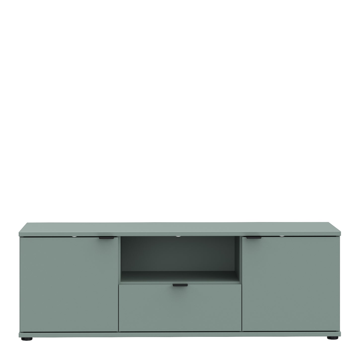 Ganymede Wide TV Unit with Open Shelf & 2 Doors in Sage Green