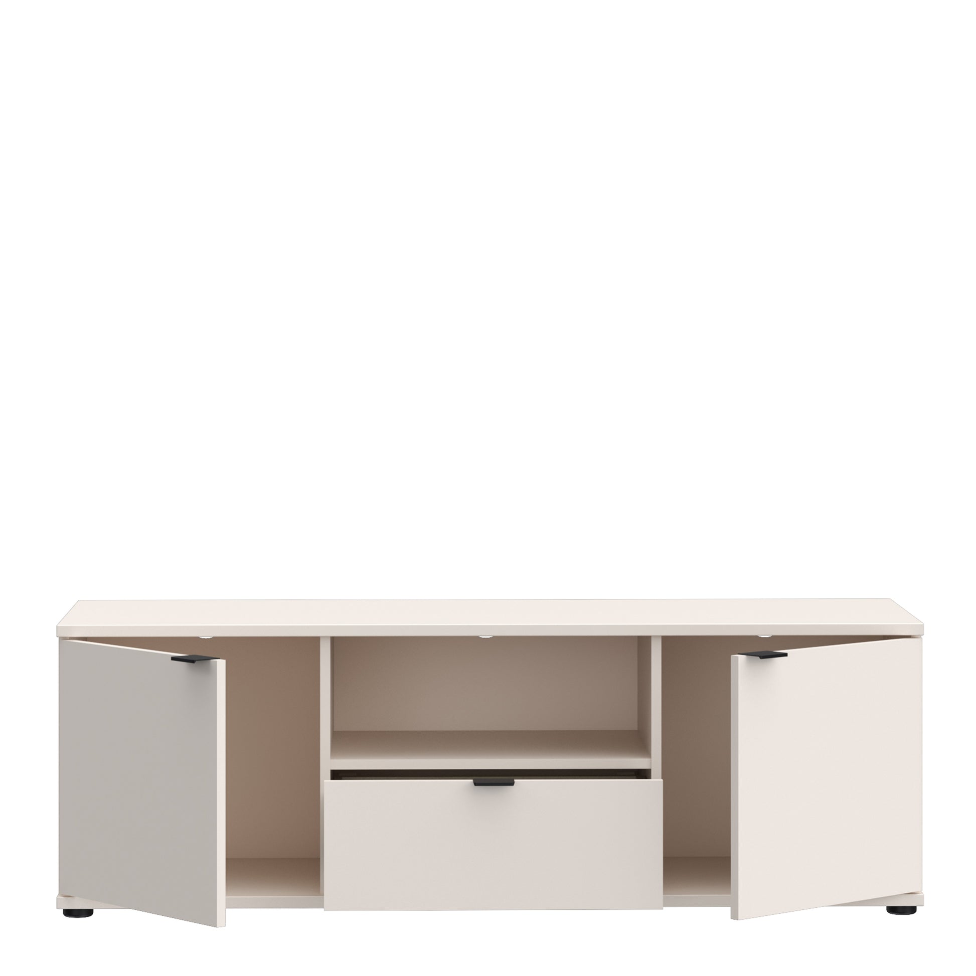 Ganymede TV Unit with Open Shelf, Drawer & 2 Doors in Sand