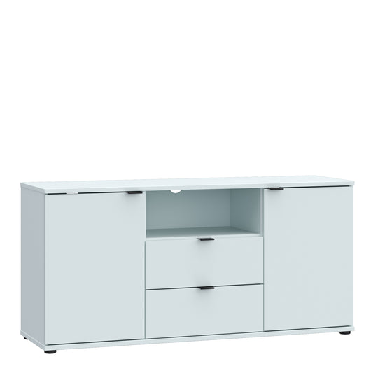 Ganymede TV Unit with Open Shelf, Drawer & 2 Doors in Light Grey