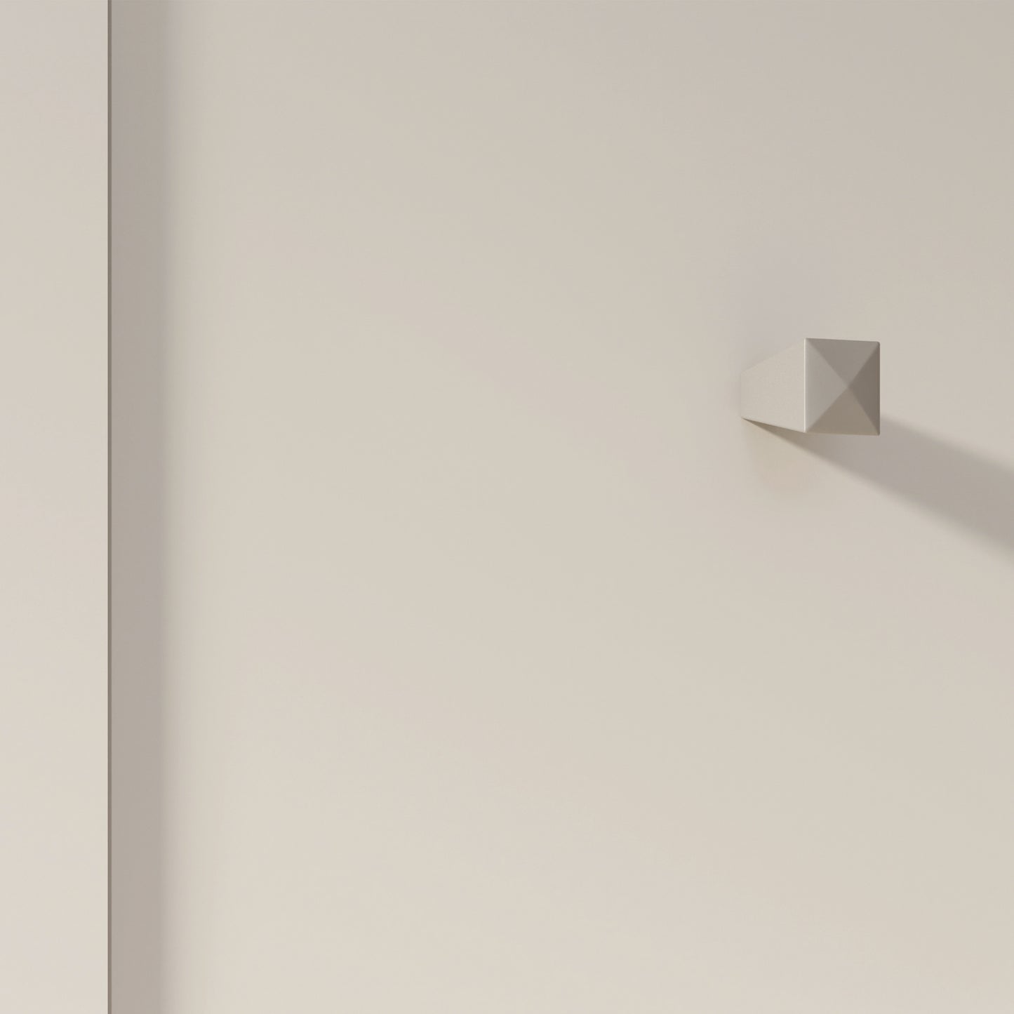 Ipsarion High Cupboard with 2 Doors & Silver Handles in White