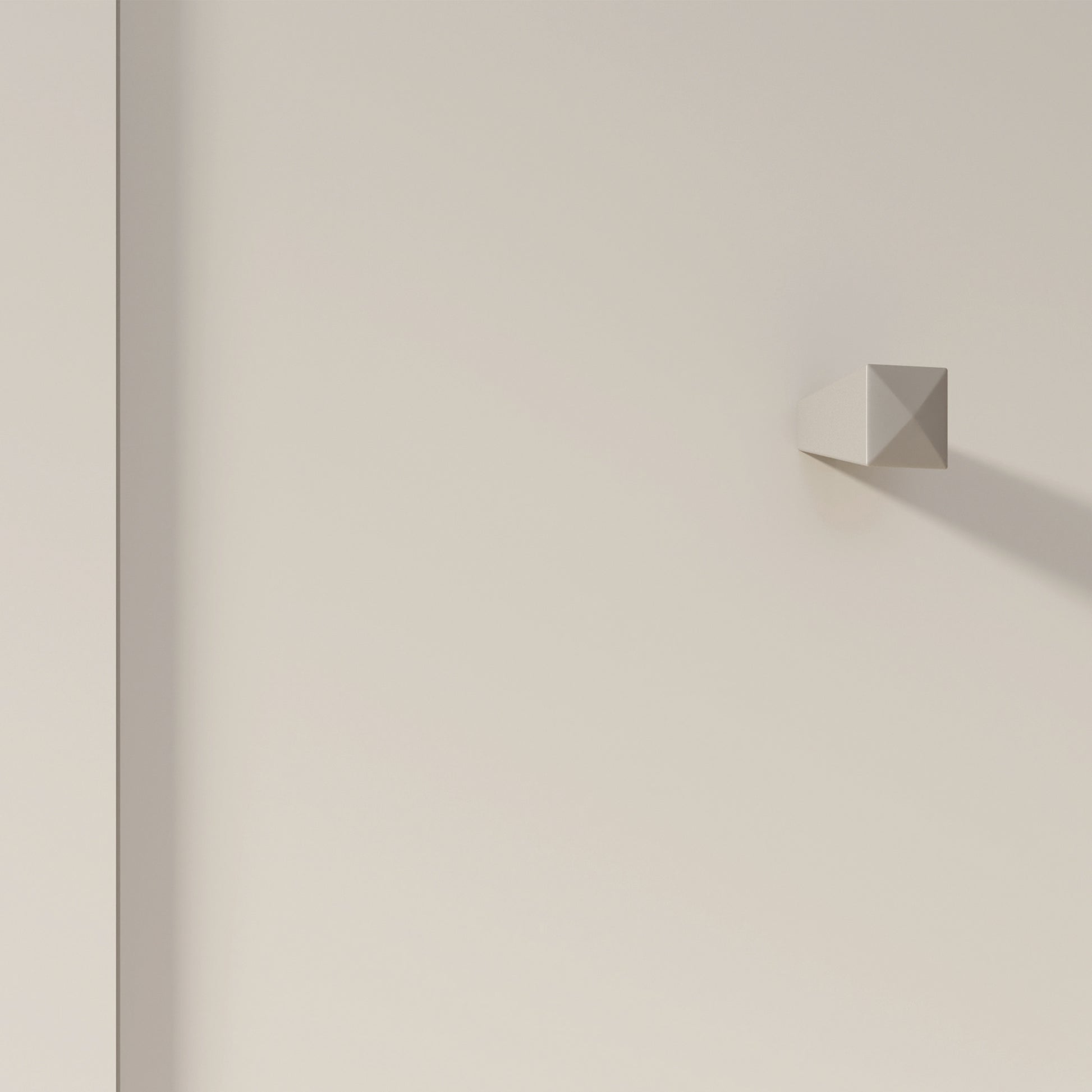 Ipsarion High Cupboard with 2 Doors & Silver Handles in White