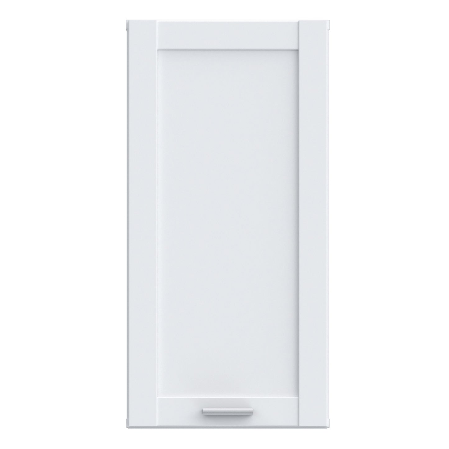 Lokko Hanging Cupboard with 1 Door & Silver Handle in White