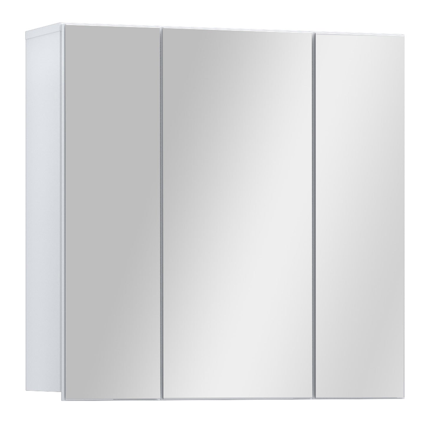 Lokko Hanging Cupboard with 3 Mirror Doors in White