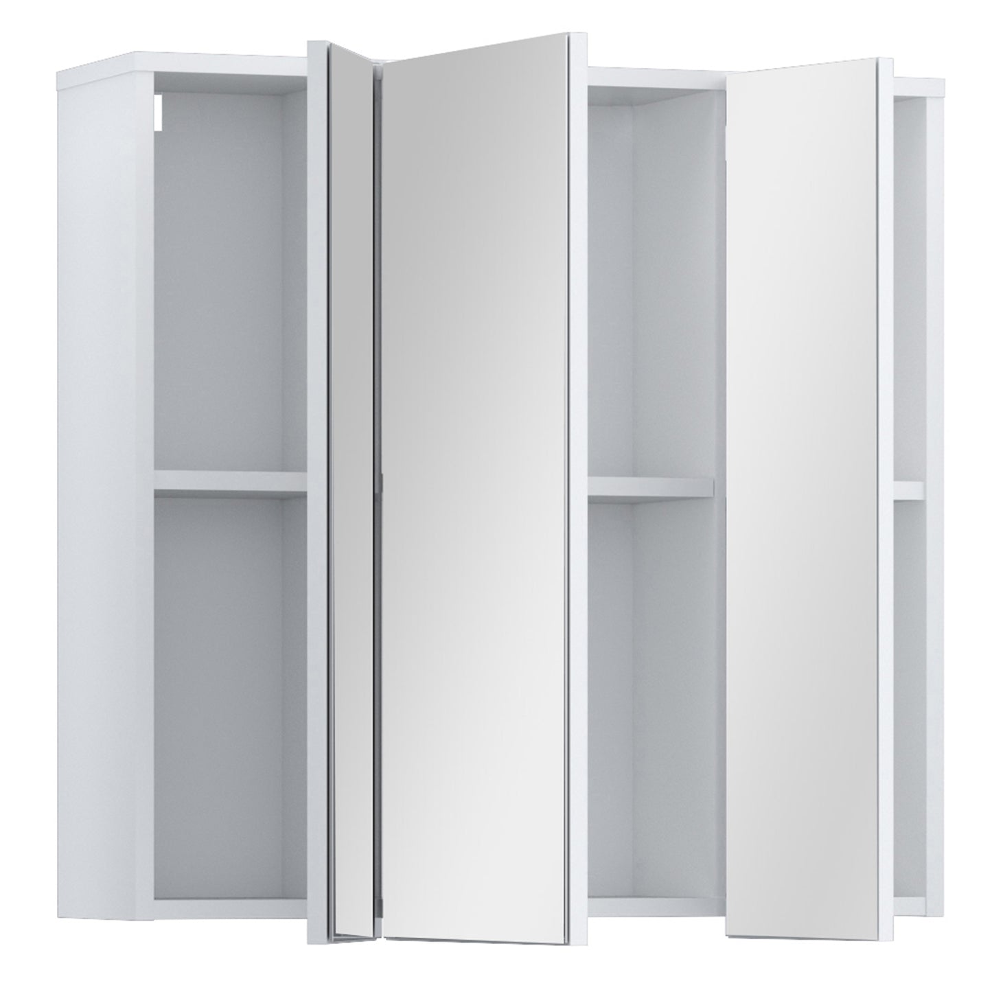 Lokko Hanging Cupboard with 3 Mirror Doors in White