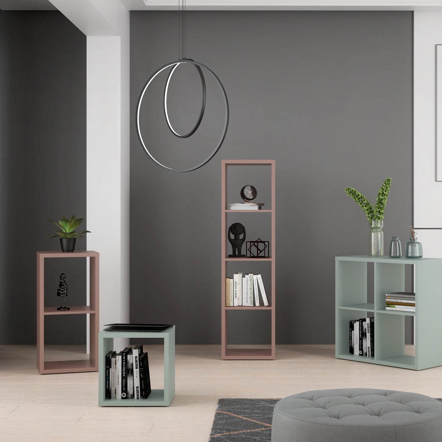 Mauro 1 Shelf Storage Unit in Terracotta